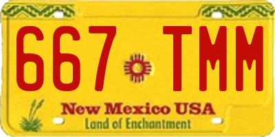 NM license plate 667TMM
