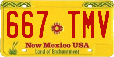 NM license plate 667TMV