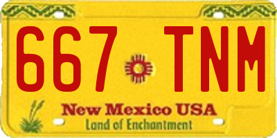 NM license plate 667TNM