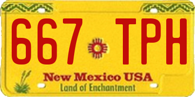 NM license plate 667TPH