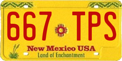 NM license plate 667TPS