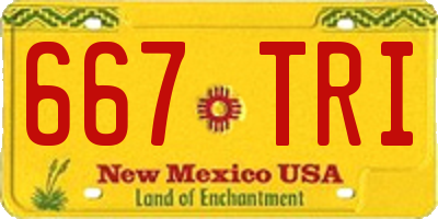 NM license plate 667TRI