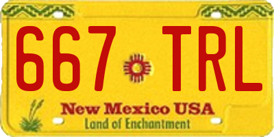 NM license plate 667TRL