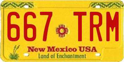 NM license plate 667TRM