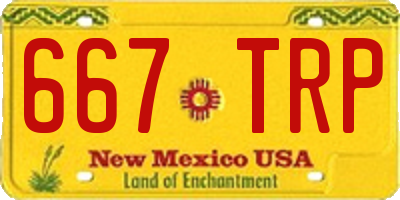 NM license plate 667TRP