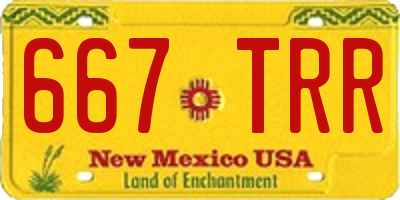 NM license plate 667TRR