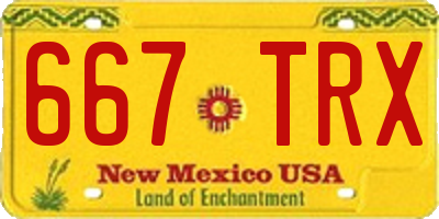 NM license plate 667TRX