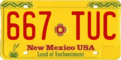 NM license plate 667TUC