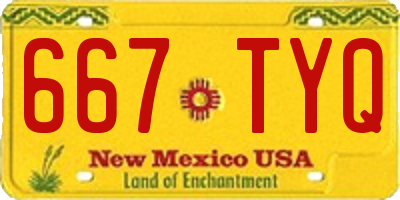 NM license plate 667TYQ