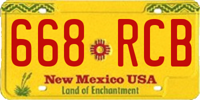 NM license plate 668RCB