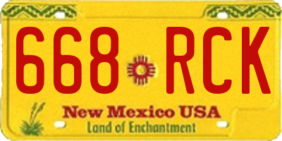 NM license plate 668RCK