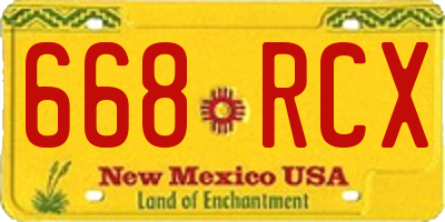 NM license plate 668RCX