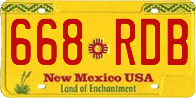 NM license plate 668RDB