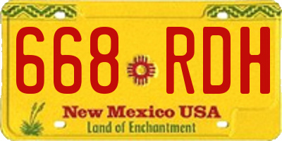 NM license plate 668RDH