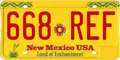 NM license plate 668REF