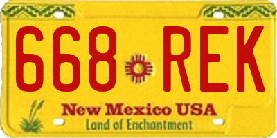 NM license plate 668REK