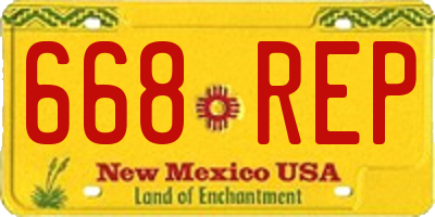 NM license plate 668REP
