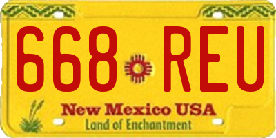 NM license plate 668REU
