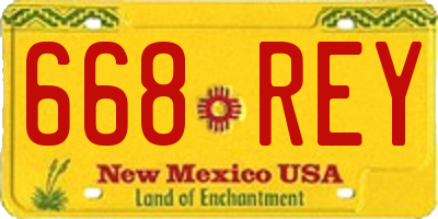 NM license plate 668REY