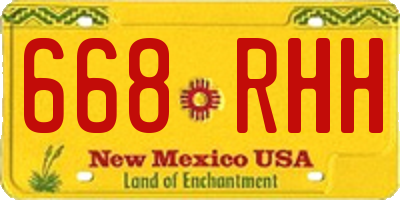 NM license plate 668RHH