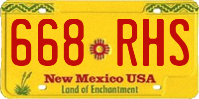 NM license plate 668RHS