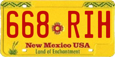 NM license plate 668RIH