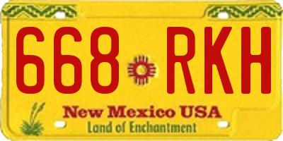NM license plate 668RKH