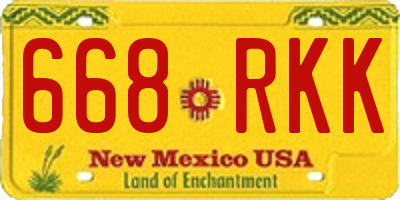 NM license plate 668RKK