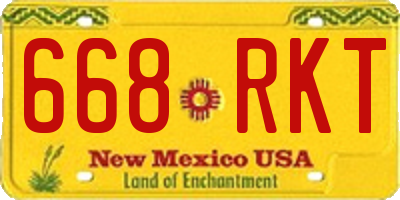 NM license plate 668RKT
