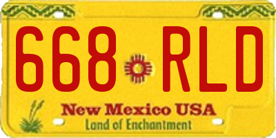 NM license plate 668RLD