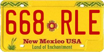 NM license plate 668RLE