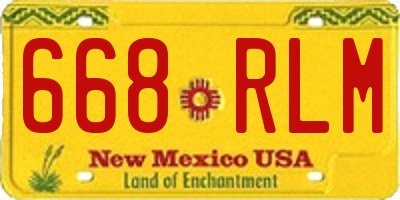 NM license plate 668RLM