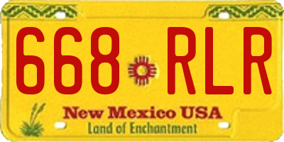NM license plate 668RLR