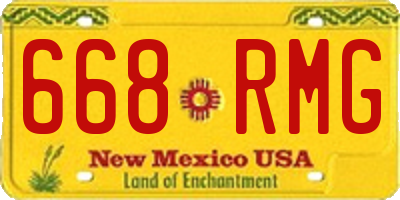 NM license plate 668RMG