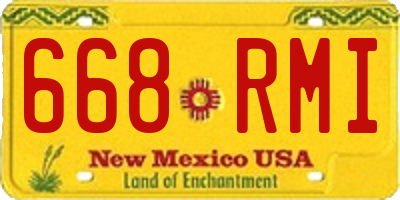 NM license plate 668RMI