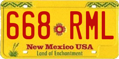 NM license plate 668RML