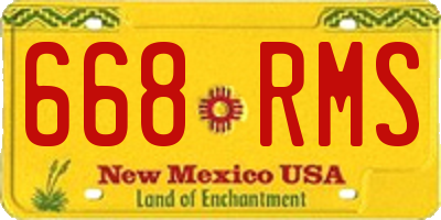 NM license plate 668RMS