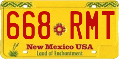NM license plate 668RMT