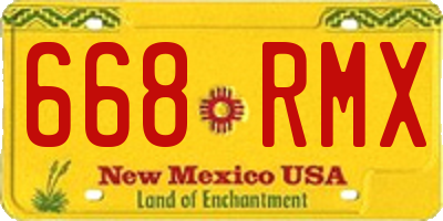 NM license plate 668RMX