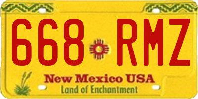 NM license plate 668RMZ