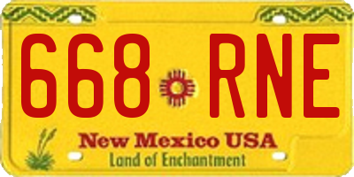 NM license plate 668RNE
