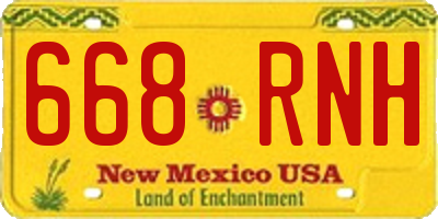 NM license plate 668RNH