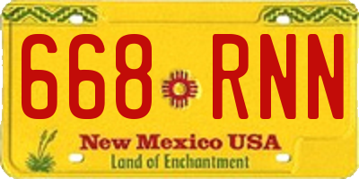 NM license plate 668RNN