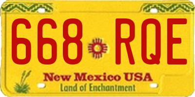 NM license plate 668RQE