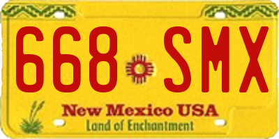 NM license plate 668SMX
