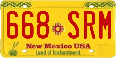 NM license plate 668SRM