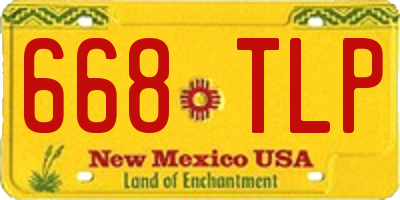 NM license plate 668TLP