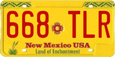 NM license plate 668TLR