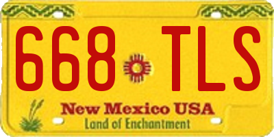 NM license plate 668TLS
