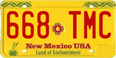 NM license plate 668TMC